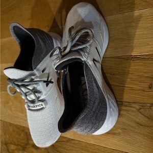 New Balance Light Gray and White Athletic Shoes
